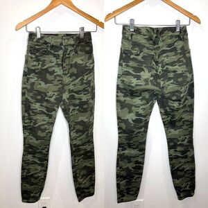 Good American Green Camo High Rise Skinny Jeans (27)
